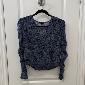 Dynamite Blue Patterned Blouse